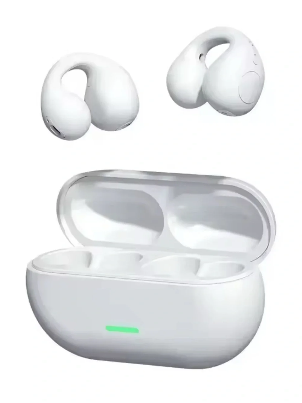 White True Wireless Earbuds with Charging Case - Comfort Fit